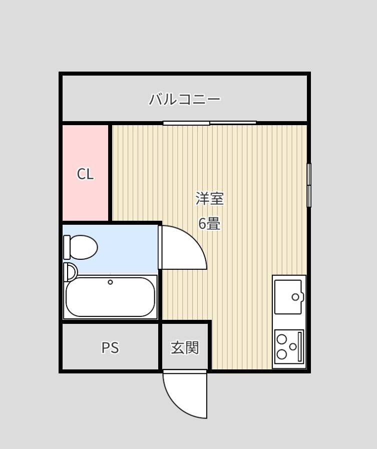 フリーライフ俊徳道 間取り図